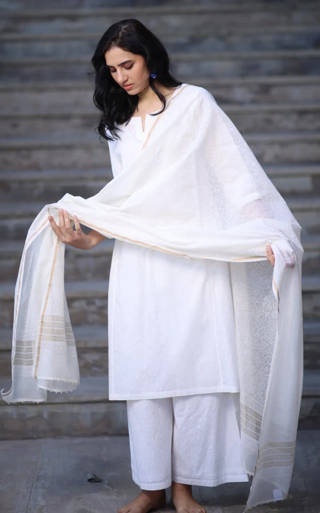 Soma Shop - STOLE MAHESHWARI - 110X245 CMS