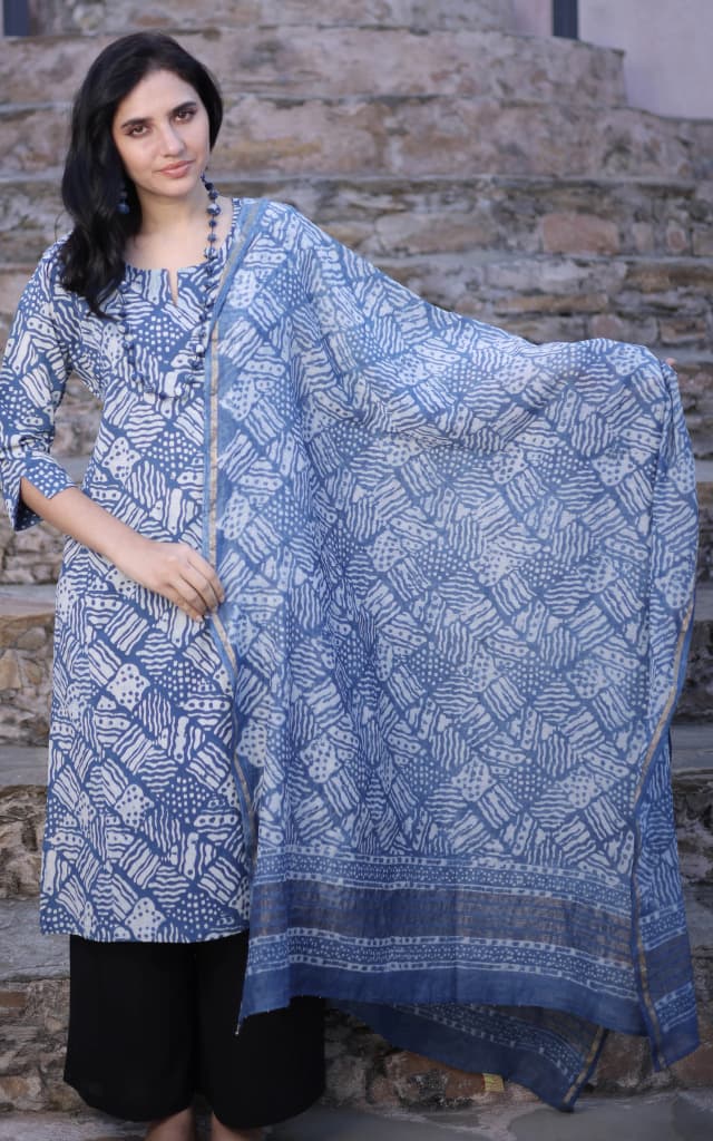 Soma Shop - STOLE MAHESHWARI - 110X245 CMS