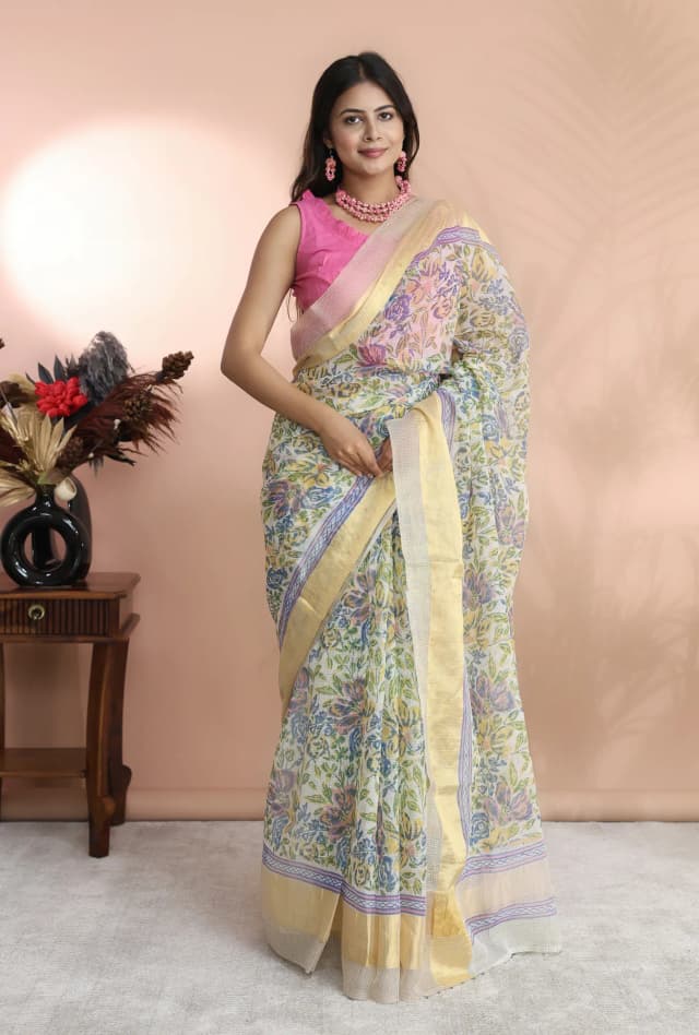 Soma Shop - SAREE SILK COTTON DORIA