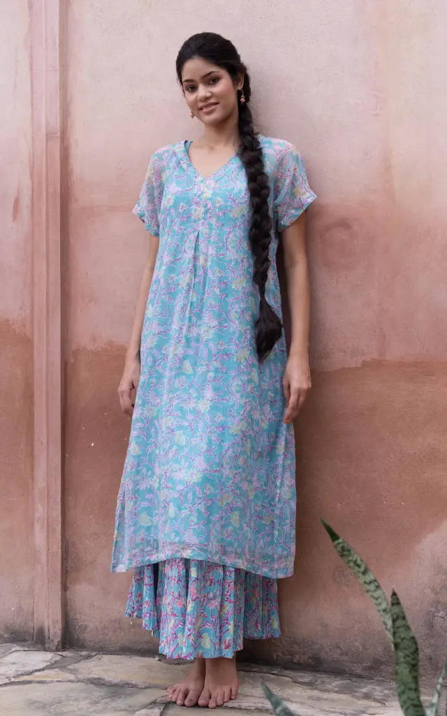 SHEER 3 DRESS WITH COTTON SLIP