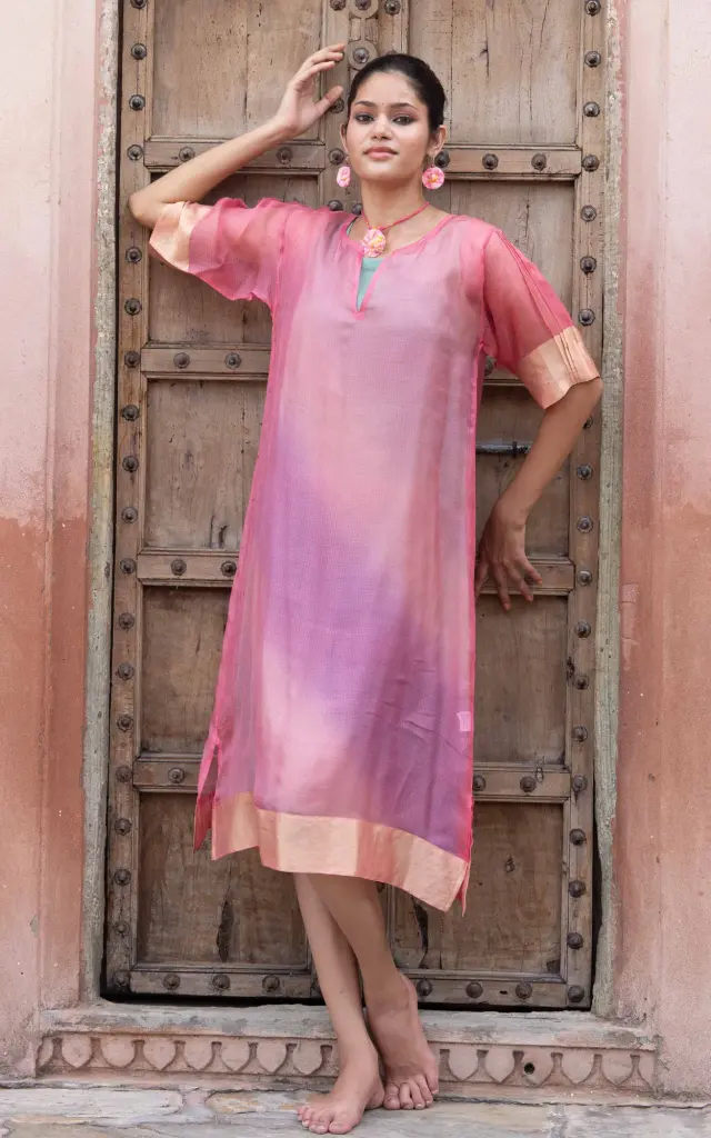 SHEER 2 DRESS WITH COTTON SLIP DRESS