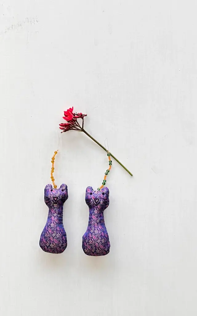 CHRISTMAS HANGING CAT SET OF 2