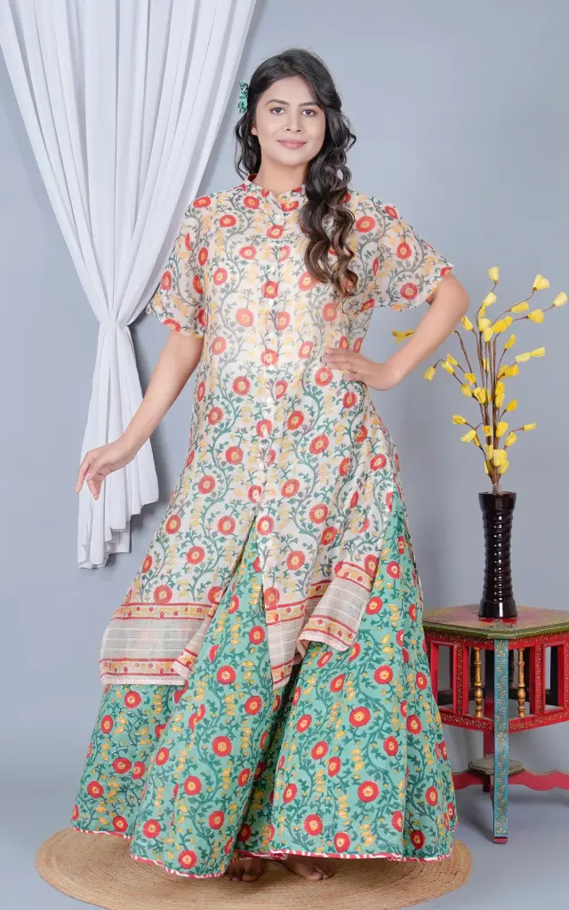 GULAB 8 CHANDERI TUNIC