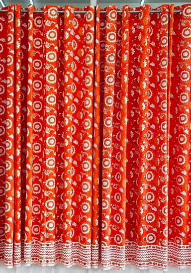 Luxurious Cotton Curtains by Soma Blockprints