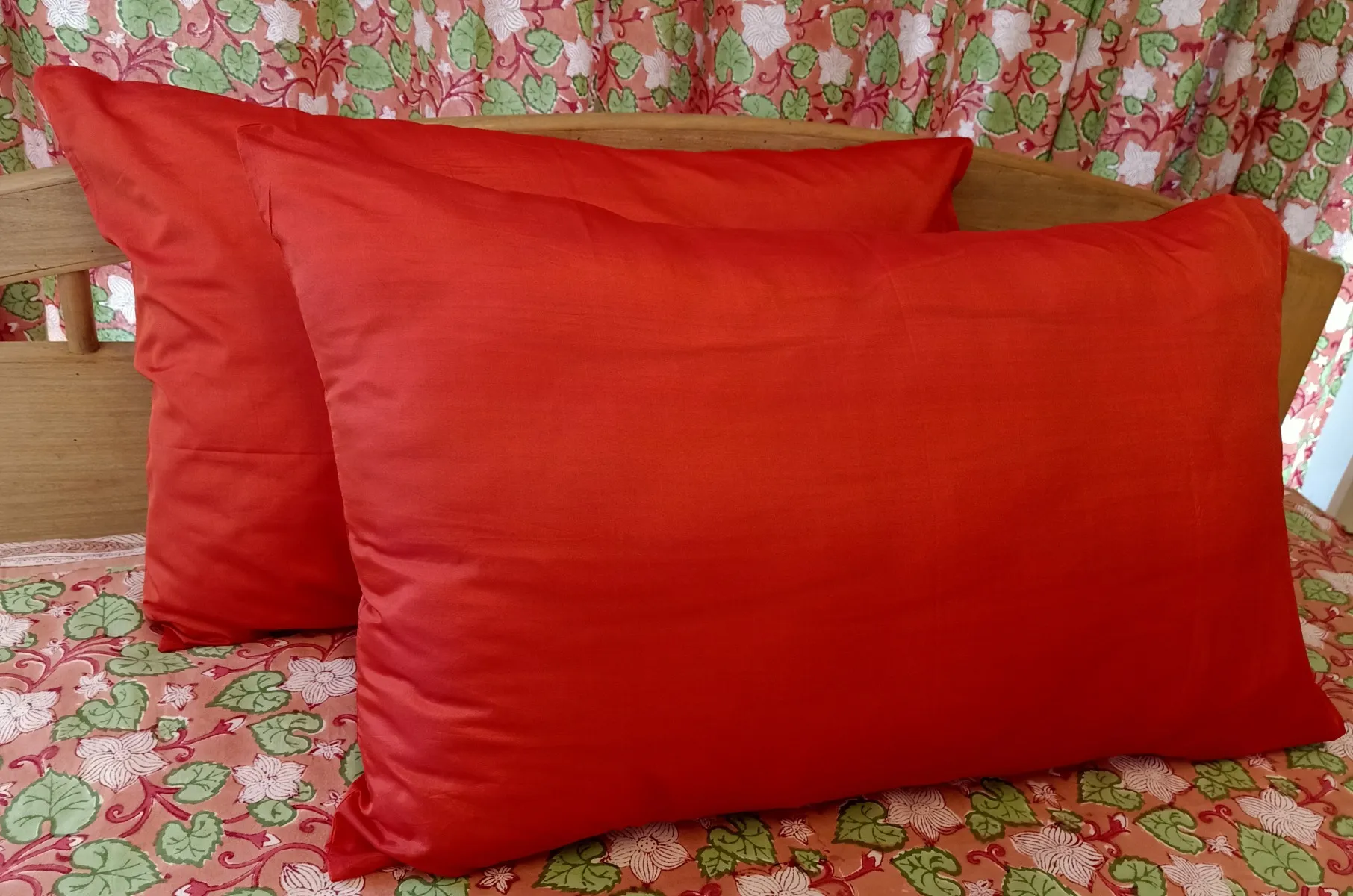 POLY SILK PILLOW COVER SET OF 2