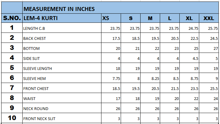 LEM 4 KURTI