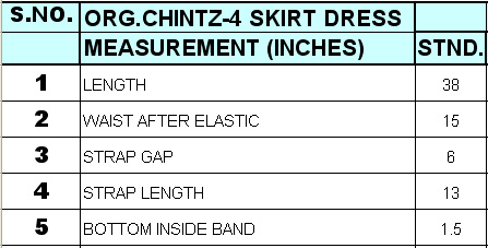 ORGANIC CHINTZ 4 SKIRT DRESS