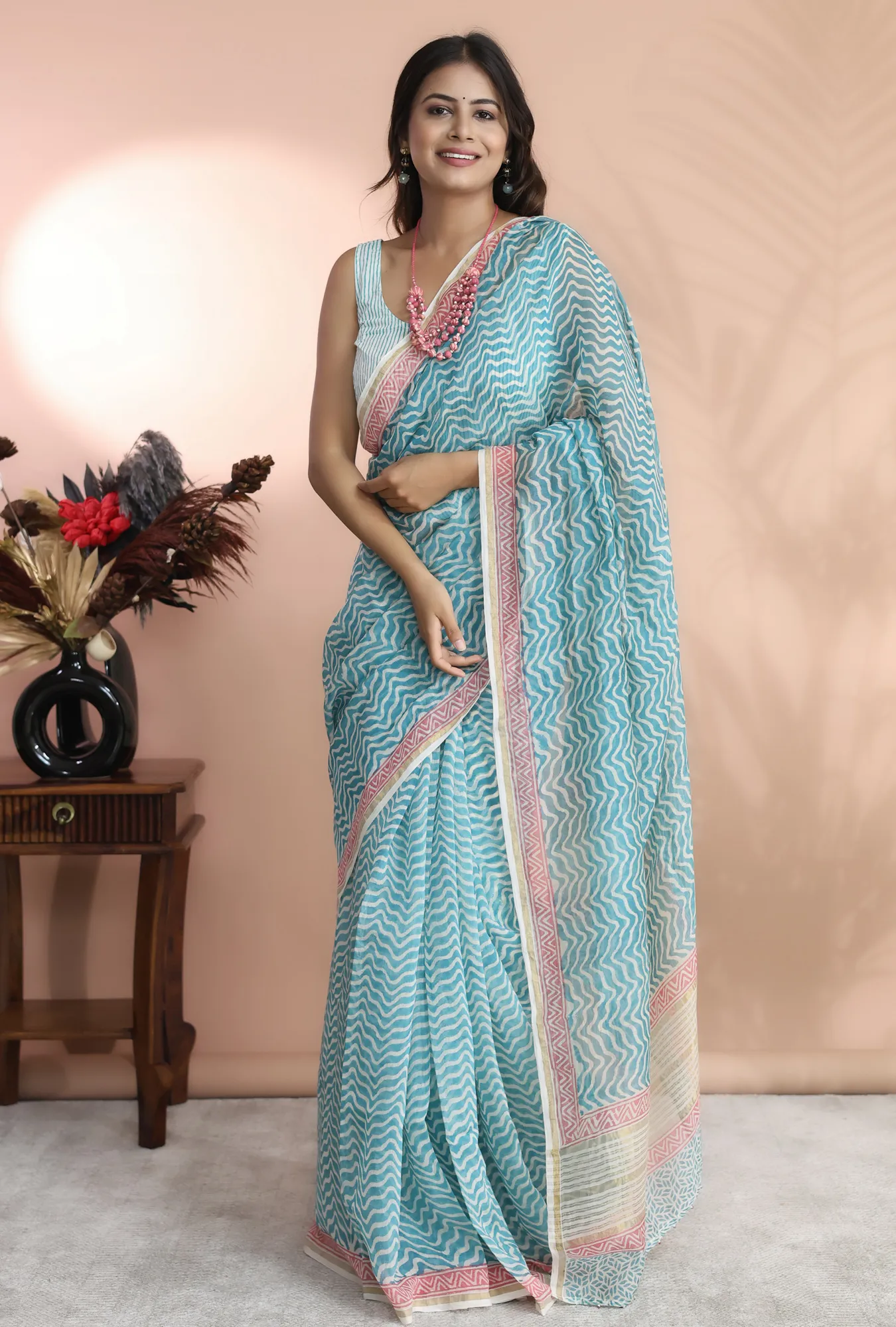 floral print sarees